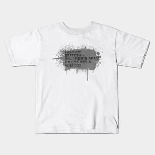 Roll Call (Gray and Black) Kids T-Shirt